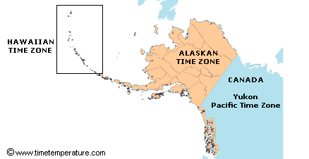 Alaska time zone map