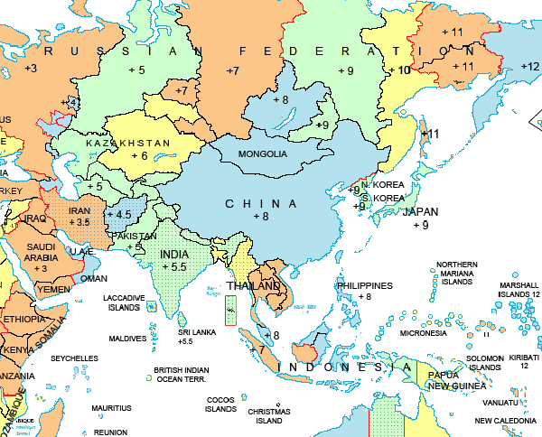 Time in China: China Time Zone = GMT +8 (Greenwich Mean Time